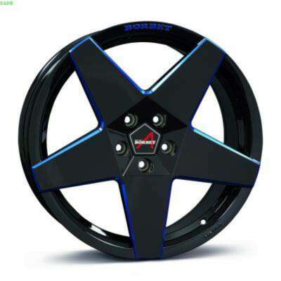 Borbet A farba: black blue glossy