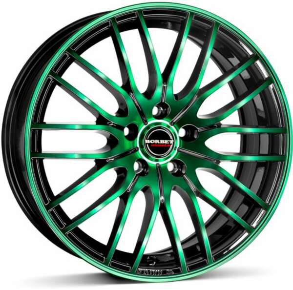 Borbet CW4 farba: black green leskly