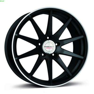 Borbet GTX farba: black rim polished matt