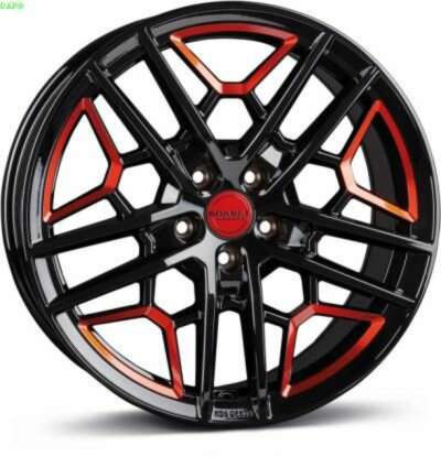 Borbet GTY farba: black red glossy
