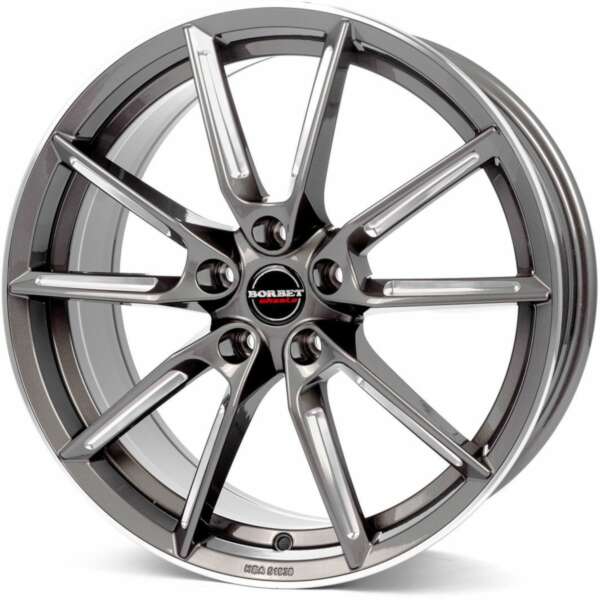 Borbet LX farba: graphite spoke rim polished