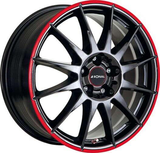 Ronal R54 MCR farba: jetblack - red rim